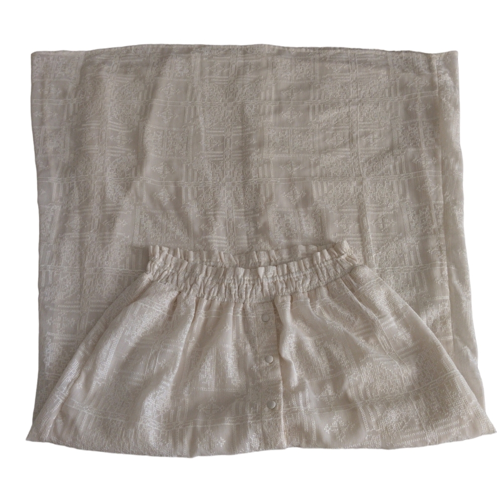 Tularosa Medium Cream Needle Point Midi Skirt